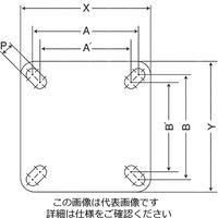 エスコ 150mm キャスター(自在金具・ブレーキ付・静電防止) EA986PT-626 1個（直送品）