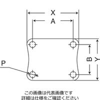 エスコ 75mm キャスター(自在金具・低床重荷重・ブレーキ付) EA986PR-23 1個（直送品）