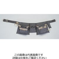エスコ [12ポケット] ダブルツールポーチ(ベルト付) EA925CA-18 1個（直送品）
