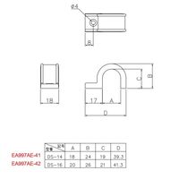 エスコ 18x19mm ドレンホース用サドル(2個) EA997AE-41 1セット(100個:2個×50袋)（直送品）