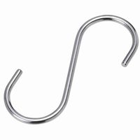 エスコ 80x 5.0mm Sフック(ステンレス製) EA638EG-51 1セット(10個)（直送品）