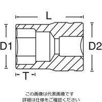 エスコ 1/4”DRx 8 mm ソケット EA617CL-8 1セット(20個)（直送品）