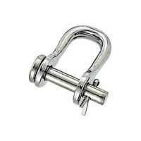 エスコ 5.0mm 割ピン式シャックル(ステンレス製) EA638DD-5 1セット(10個)（直送品）