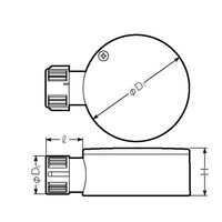 エスコ φ16mm 露出ボックス(フレキ管用/直型2方向) EA940CS-65 1セット(10個)（直送品）