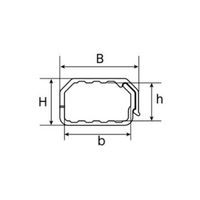 エスコ 16mmx1.0m モール(プラスチック/白) EA947JC-21 1セット(15個)（直送品）