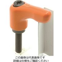 エスコ M5x25mm 雄ねじミニクランプレバー(オレンジ) EA948CB-513 1セット(5個)（直送品）