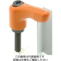 エスコ M5x30mm 雄ねじミニクランプレバー(オレンジ) EA948CB-514 1セット(5個)（直送品）