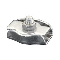 エスコ 4mm ワイヤークランプ(ステンレス製) EA628SE-44 1セット(30個)（直送品）