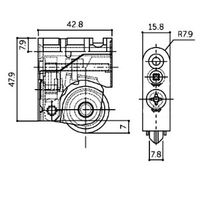 エスコ 調整戸車(上下左右調整式/A型) EA986RH-28 1セット(15個)（直送品）