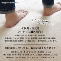 トシシミズ ナチュラルポスチュアー LM-102 低反発高反発3層ウレタン フランネル チェアパッド 400×400mm グレージュ 1枚（直送品）