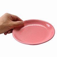 アースモス 小皿 ピンク 飛び鉋5.0寸丸皿 [4個入] vac-102-02032（直送品）