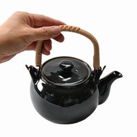 アースモス ティーポット 黒 土瓶 [2個入] vac-106-06003（直送品）