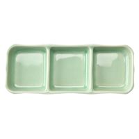 アースモス 仕切り皿 ビードロ灰釉 三品皿(中) [4個入] vac-113-07021（直送品）