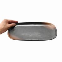 アースモス 小皿 やきしめ 小判型盛皿 [2個入] vac-114-05004（直送品）