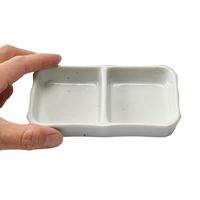 アースモス 仕切り皿 志野 二品皿(中) [6個入] vac-116-07020（直送品）