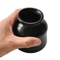 アースモス そば用品 瀬戸黒 そば徳利(中) [4個入] vac-119-08003（直送品）