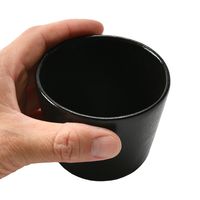 アースモス そば猪口 瀬戸黒 布目型そばチョク [5個入] vac-119-08006（直送品）