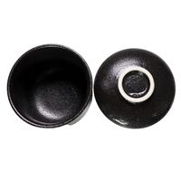 アースモス 蓋物 瀬戸黒 蒸し碗(大) [3個入] vac-119-09002（直送品）