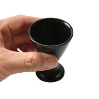 アースモス 盃 瀬戸黒 陶盃(あさがお型) [5個入] vac-119-10006（直送品）