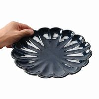 アースモス 小皿 ラピスラズリ 菊型7.0寸丸皿 [2個入] vac-120-02029（直送品）