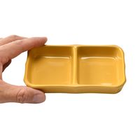 アースモス 仕切り皿 レモン 二品皿(中) [6個入] vac-121-07020（直送品）