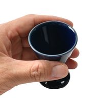 アースモス 盃 濃紺 陶盃(あさがお型) [5個入] vac-122-10006（直送品）