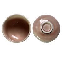 アースモス 蓋物 ローズクオーツ 蒸し碗(大) [3個入] vac-125-09002（直送品）