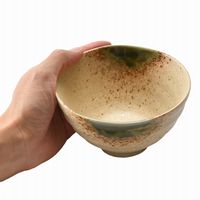 アースモス 飯碗 伊賀織部 うす彫りろくべ型茶碗(大) [4個入] vac-207-01022（直送品）