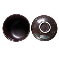 アースモス 蓋物 鉄結晶 蒸し碗(大) [3個入] vac-211-09002（直送品）