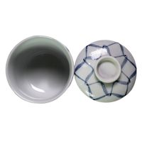 アースモス 蓋物 手描きあみ 蒸し碗(大) [3個入] vac-302-09002（直送品）