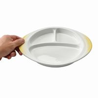 アースモス ランチプレート 吹付黄 ランチプレート [2個入] vac-306-07004（直送品）