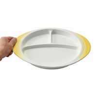 アースモス ランチプレート 吹付黄 ワンディッシュプレート [1個入] vac-306-07005（直送品）