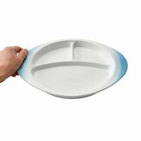 アースモス ランチプレート 吹付あさぎ ワンディッシュプレート [1個入] vac-309-07005（直送品）