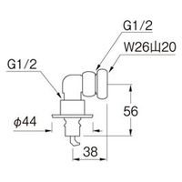 SANEI 洗濯機用ニップル PY1230-40TVX 1個（直送品）