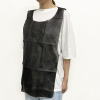 今村紙工 不織布エプロン 黒 1セット（150枚：30枚入×5袋） オリジナル
