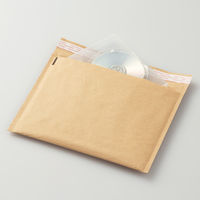 紙緩衝材クッション封筒 312×228mm ネコポス対応サイズ 茶 開封テープなし 1セット（100枚：10枚入×10） スマイル