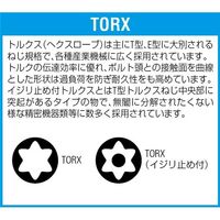 エスコ 5本組 [Torx]ビットセット(ステンレス製) EA611BS-20A 1セット(1St)（直送品）