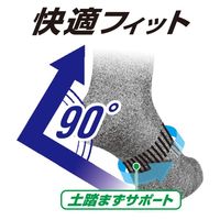 【アウトレット】【ソックス】コーコス信岡 ニオイクリア 90°クルー先丸2P ブラック Lサイズ G-8420 1セット（2足）