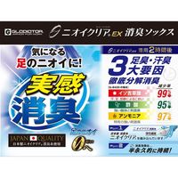 【アウトレット】【ソックス】コーコス信岡 ニオイクリア 90°クルー先丸2P モクMIX Lサイズ G-8420 1セット（2足）