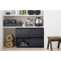 SANKA 収納ケース フタ付き 前開き ビッグエル ブラック 341347 1個