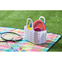 SANKA ランドリーバスケット S&W サンバッサ バスケット ミニ ドット モイスブルー 345395 1個（直送品）