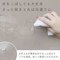 MOTTERU マウス操作も可能 耐久性・耐熱性・耐水性に優れたデスクマット クリームイエロー MOT-DESKMAT-YE 1個