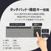 オウルテック Bluetooth折りたたみ式キーボード英語配列スタンドタッチパッド付63キー OWL-BTKB6301TP-BKGY 1個