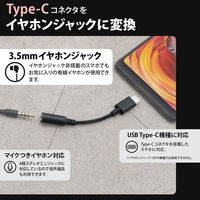 オウルテック USB Type-Cからイヤホンミニプラグへオーディオ変換ケーブルブラックレッド OWL-CBCF3502-BKRE 1個