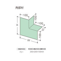 フクビ化学工業 ウェザータイト バルコニー用（組合せタイプ）角部材 対応幅フリー WTBK 1個入（直送品）