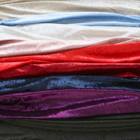 生地 クラッシュ ベロア 無地 ポリエステル100% 約112cm幅×3mカット col.276 パープル GD3300（直送品）