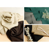 日本紐釦 高級リュードバッグリネン ワインレッド 巾約112cm 1mカット SB2039-17-1M 1セット(巾約112×1mカ（直送品）