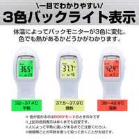 【2個セット】RAMEDICO 非接触体温計 KA100  管理医療機器 赤外線温度計  簡単操作 衛生的 自動電源オフ 軽量 乾電池使用（直送品）