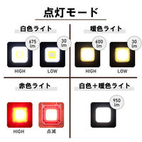 ビッグマン LEDミニミニポケットライト 充電式 四角/BPLM-02 BPLM-02 1個