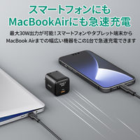 USB充電器 AC充電器 USB Type-C 1ポート 30W コンパクト Omnia II ブラック 1個 AUKEY